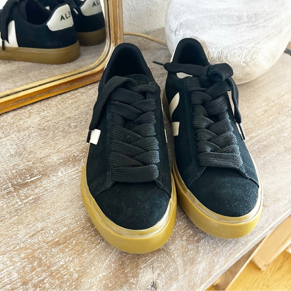 New Veja Campo Bold Sneakers Black Pierre Free People - Picture 4 of 7